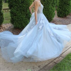 Andrea and Leo light blue prom/formal dress size 6